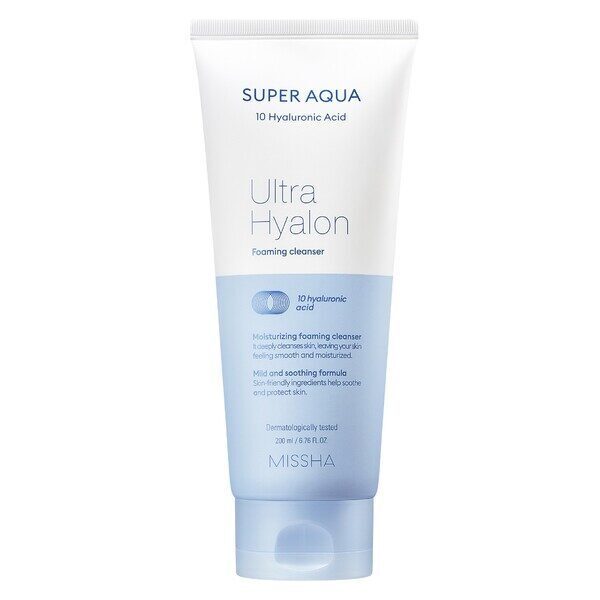 Missha Super Aqua Ultra Hyalron Foaming Cleanser